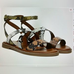 Franco Sarto Snakeskins Sandals Multi Color